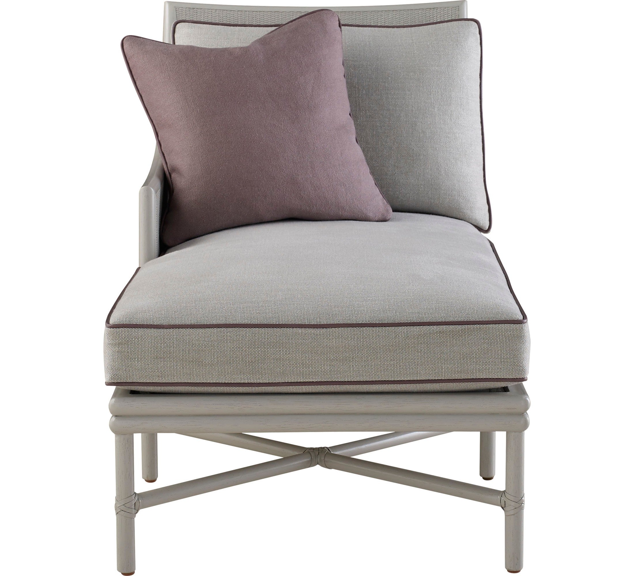 Open Oval Caned Chaise Lounge
