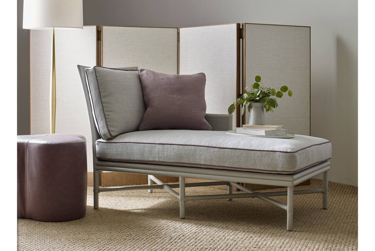 Open Oval Caned Chaise Lounge