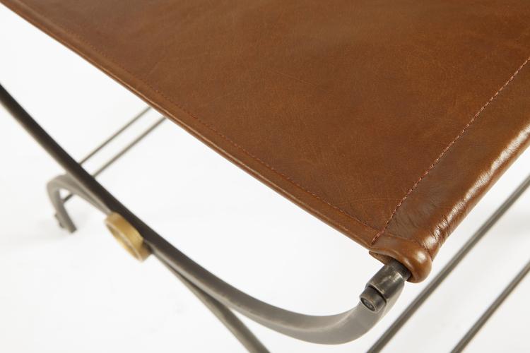 Niles Bench With Leather Seat – Ottomans by Century Furniture | Sutter & Vale