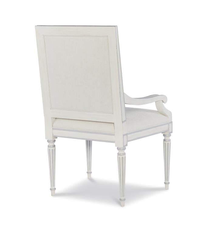 Barrington Arm Chair - White/Silver – Dining Chairs by Century Furniture | Sutter & Vale