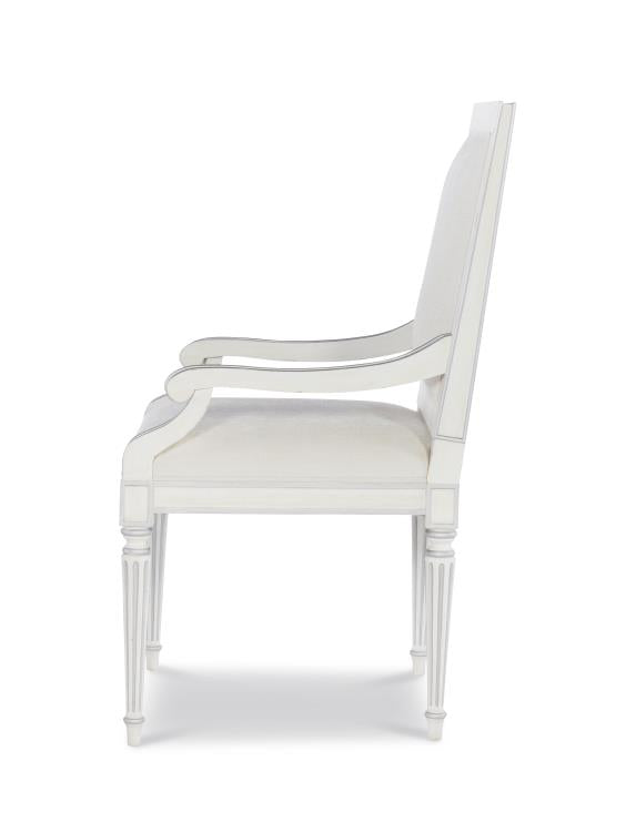 Barrington Arm Chair - White/Silver – Dining Chairs by Century Furniture | Sutter & Vale