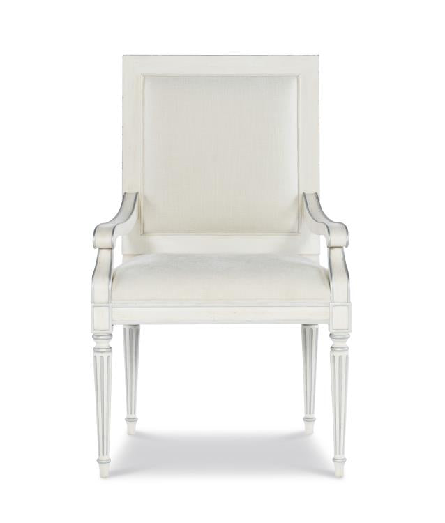 Barrington Arm Chair - White/Silver – Dining Chairs by Century Furniture | Sutter & Vale