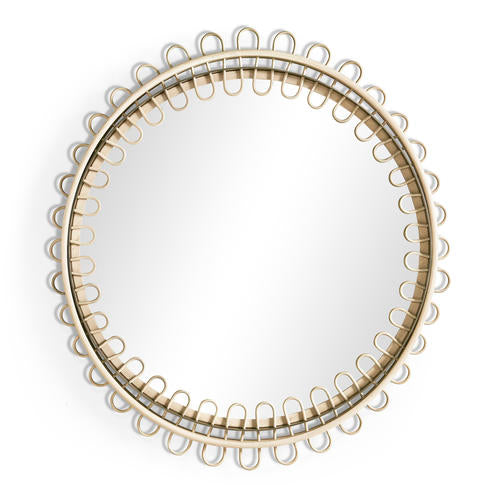 Vorticity Oval Rattan Mirror – Mirrors by Jonathan Charles | Sutter & Vale