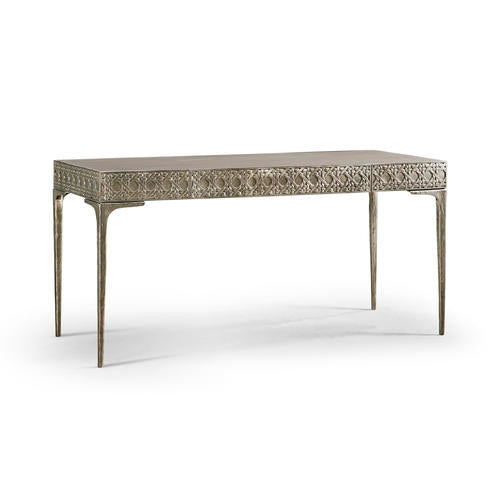 Cnoidal Cane Carved Metal Desk – Home Office by Jonathan Charles | Sutter & Vale