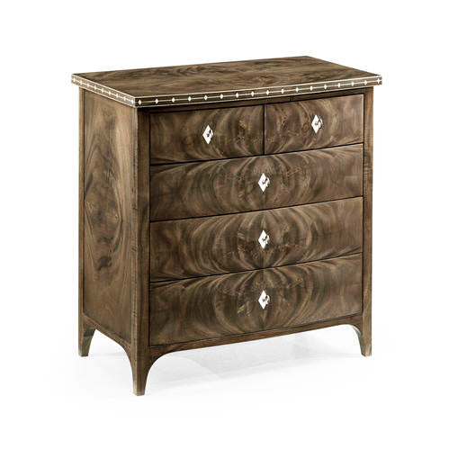 Small Bleached Mahogany Chest of Drawers with Bone Inlay – Bedroom by Jonathan Charles | Sutter & Vale