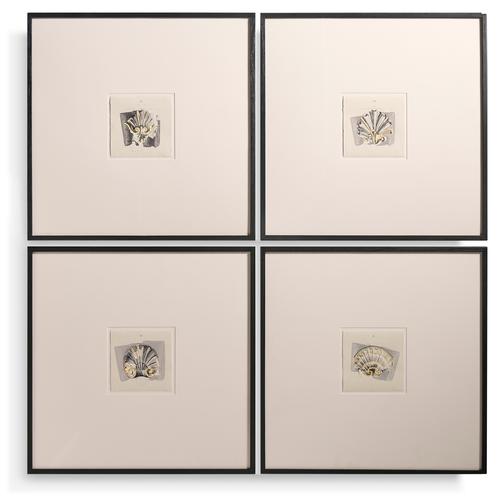 Architectural Clamshells - Set of 4 – Bedroom by Jonathan Charles | Sutter & Vale