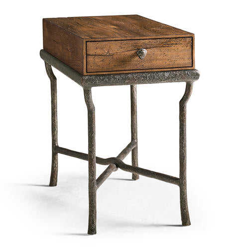 Forge Iron Storage Side Table – Living Room by Jonathan Charles | Sutter & Vale