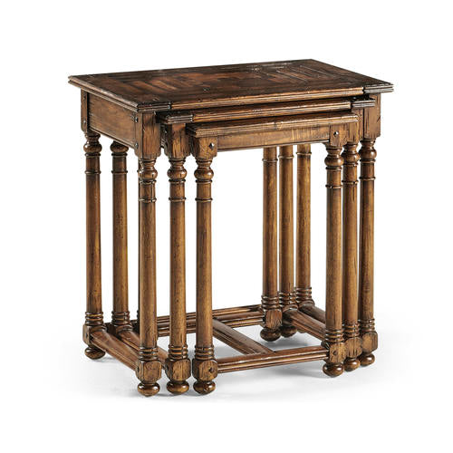 Nest of Three Country Oyster Tables – Accent Tables by Jonathan Charles | Sutter & Vale
