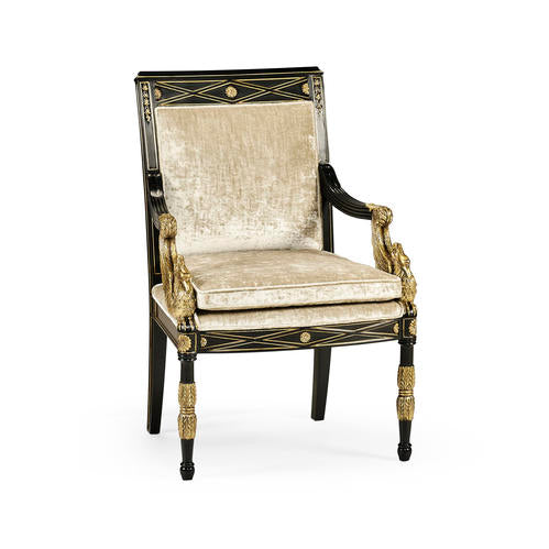 Kensington Swan Arm Chair – Accent Chairs by Jonathan Charles | Sutter & Vale