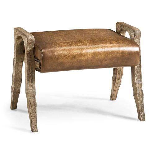 Echo Canyon Leather Footstool – Living Room by Jonathan Charles | Sutter & Vale