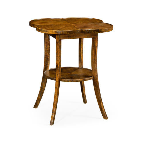 Quatrefoil Lamp Table in Country Walnut – Table Lamps by Jonathan Charles | Sutter & Vale