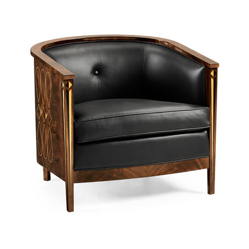 Knightbridge Antique Mahogany Tub Chair – Accent Chairs by Jonathan Charles | Sutter & Vale