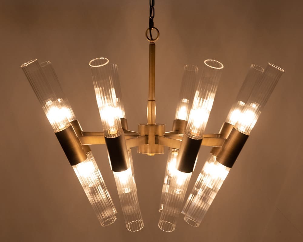 Moira Chandelier, Aged Brass Finish