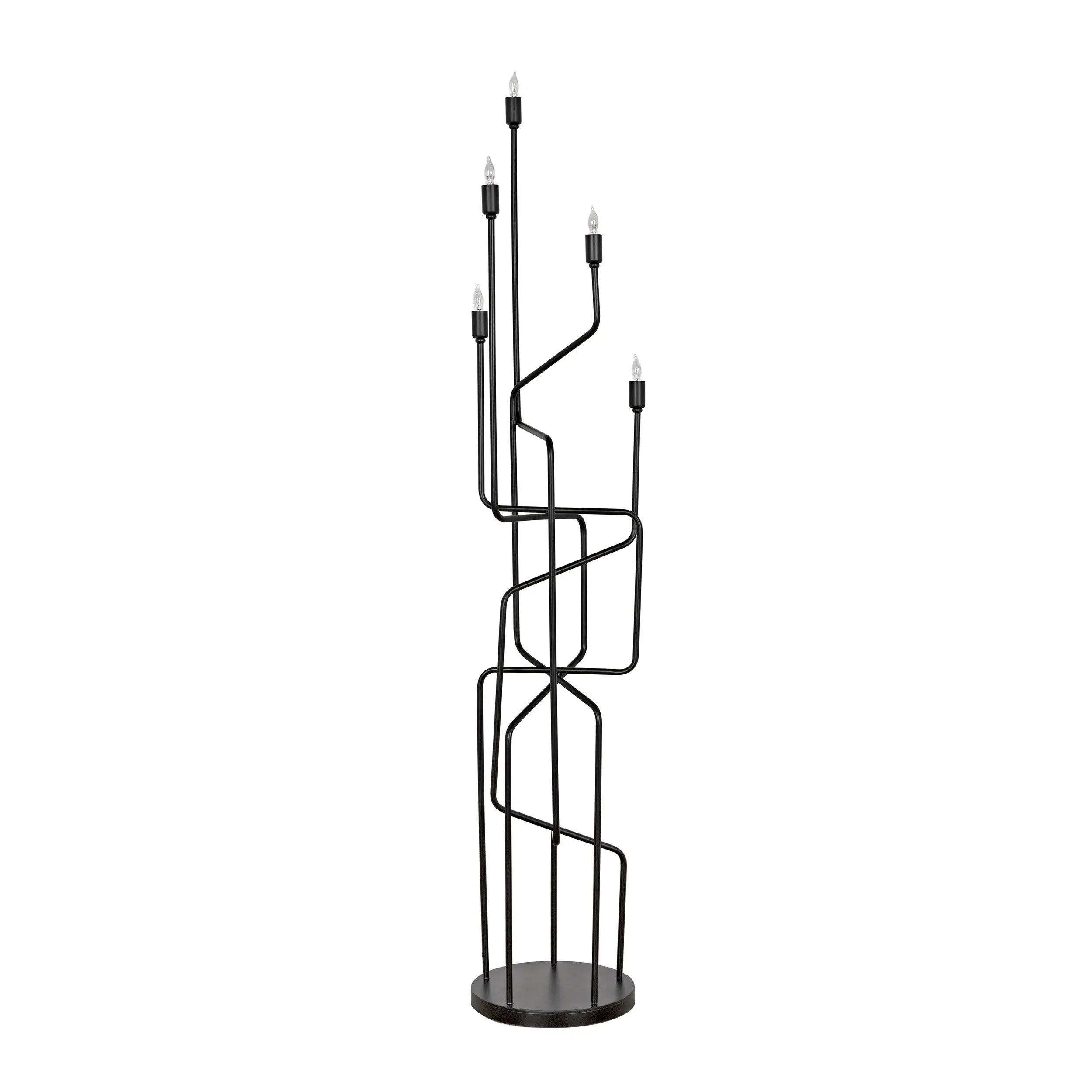 Moriarty Floor Lamp, Black Metal