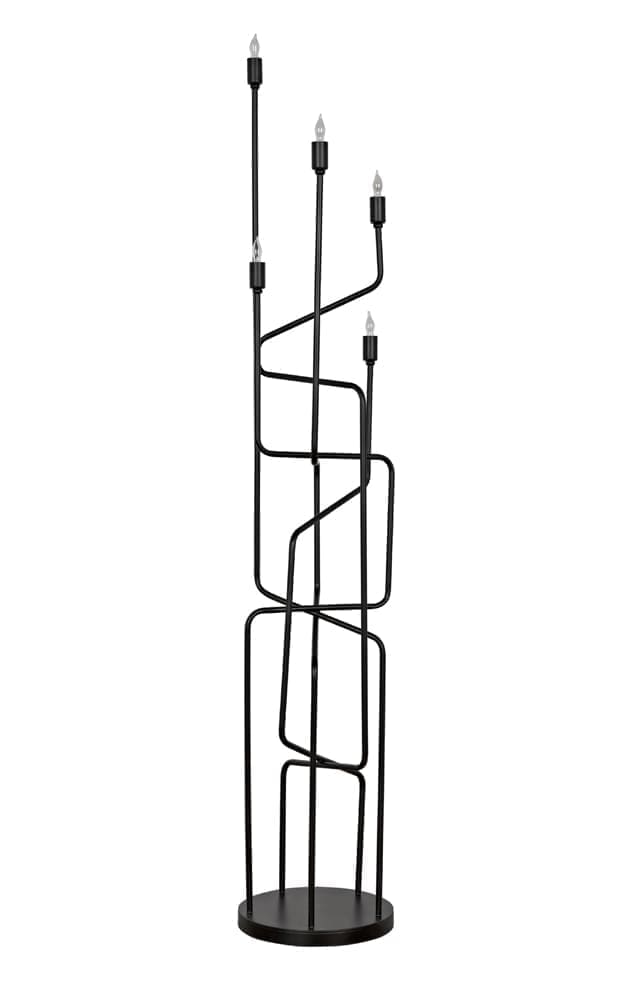 Moriarty Floor Lamp, Black Metal
