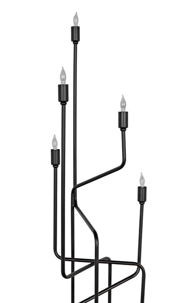 Moriarty Floor Lamp, Black Metal