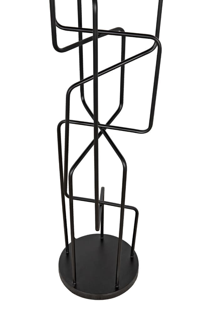 Moriarty Floor Lamp, Black Metal
