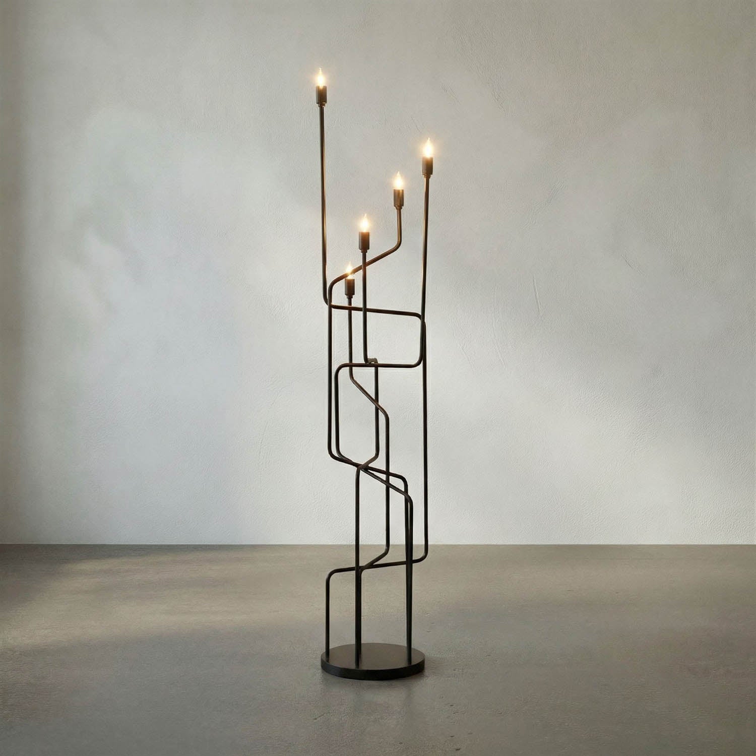 Moriarty Floor Lamp, Black Metal by Noir