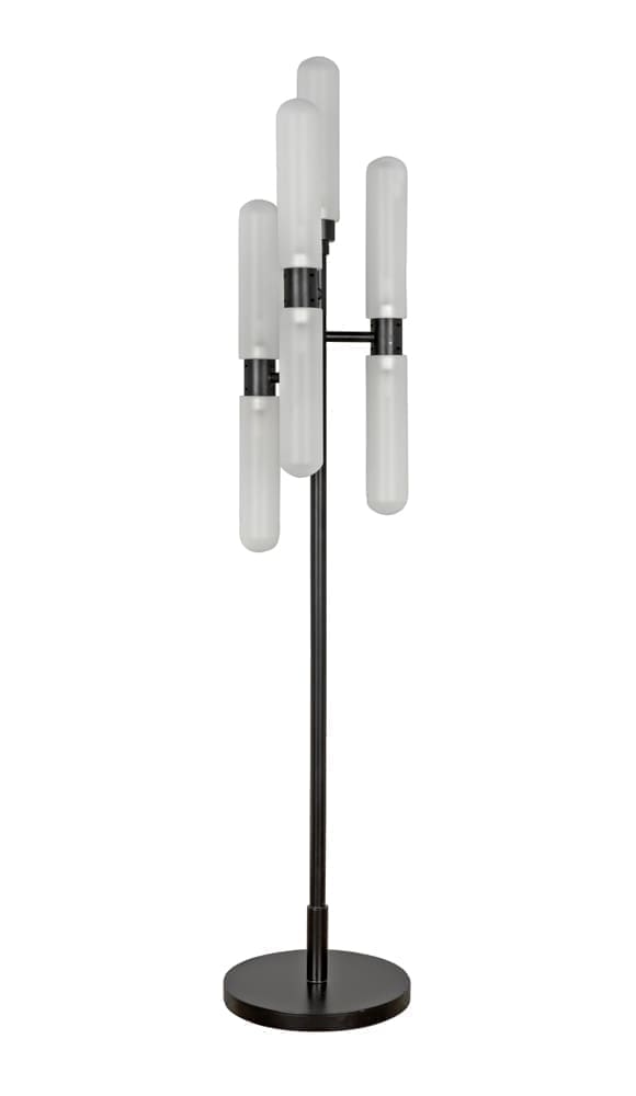 Dominique Floor Lamp, Black Metal