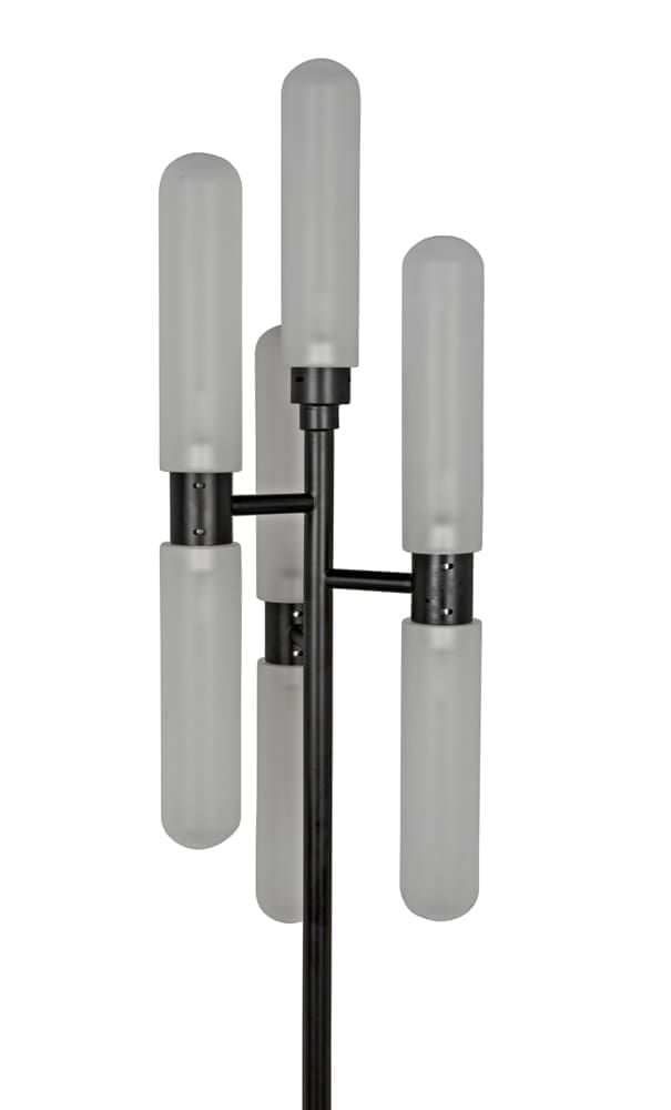 Dominique Floor Lamp, Black Metal