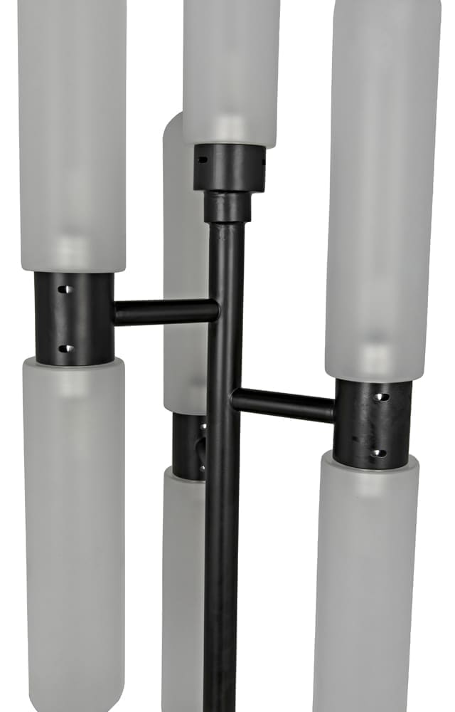 Dominique Floor Lamp, Black Metal