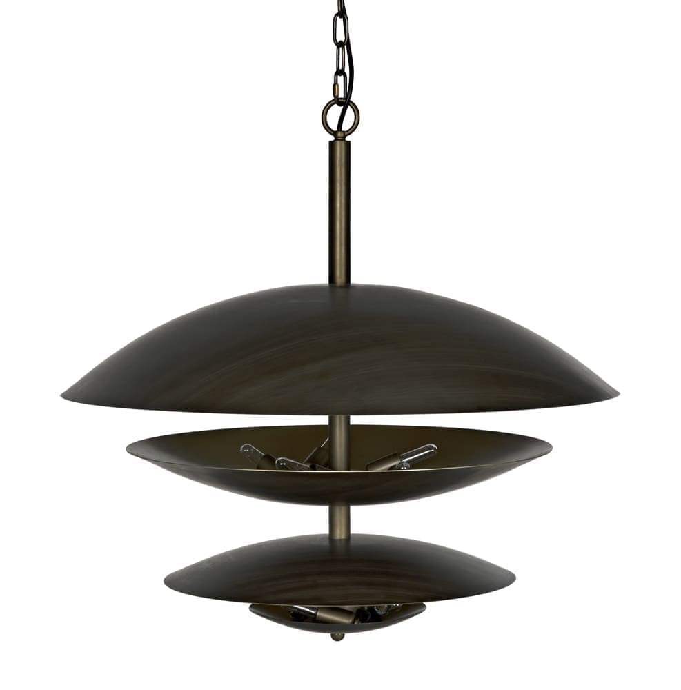 Nora Chandelier, Metal with Aged Brass Finish
