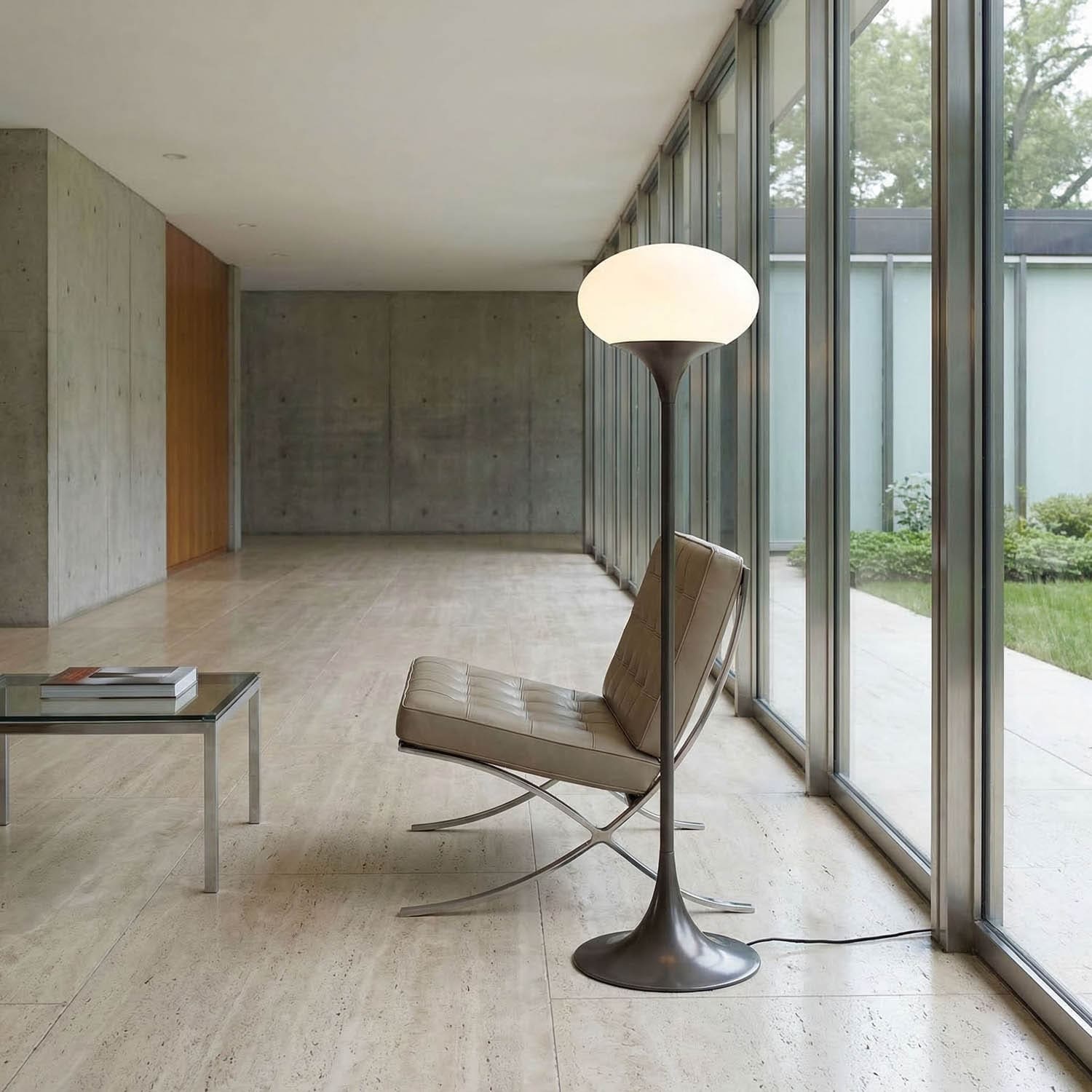 Drop Floor Lamp, Gun Metal Finish