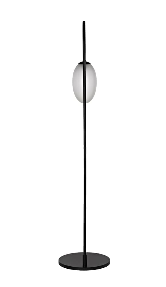 Swan Floor Lamp, Black Iron