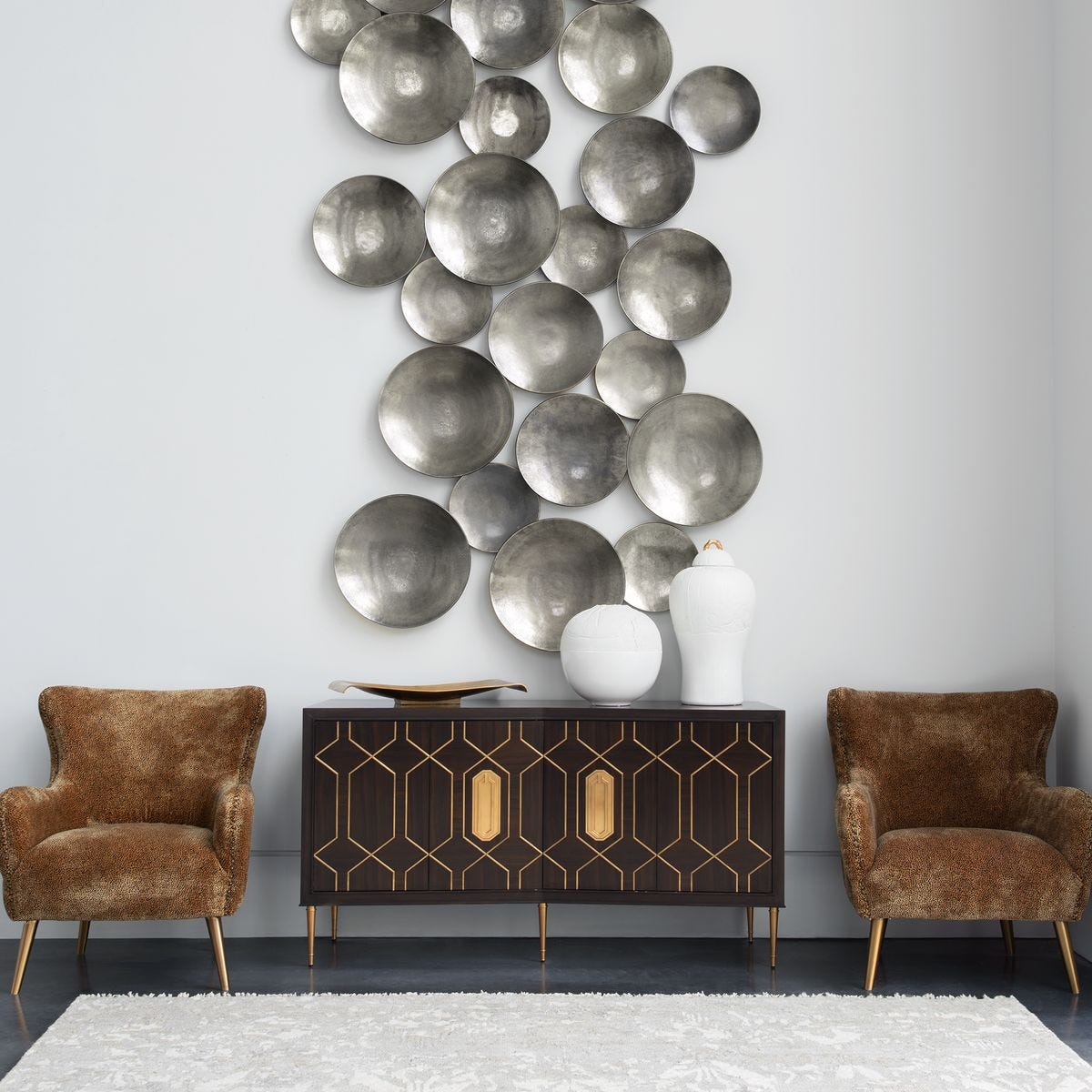 Aitana Metal Wall Decor - Silver, S/3