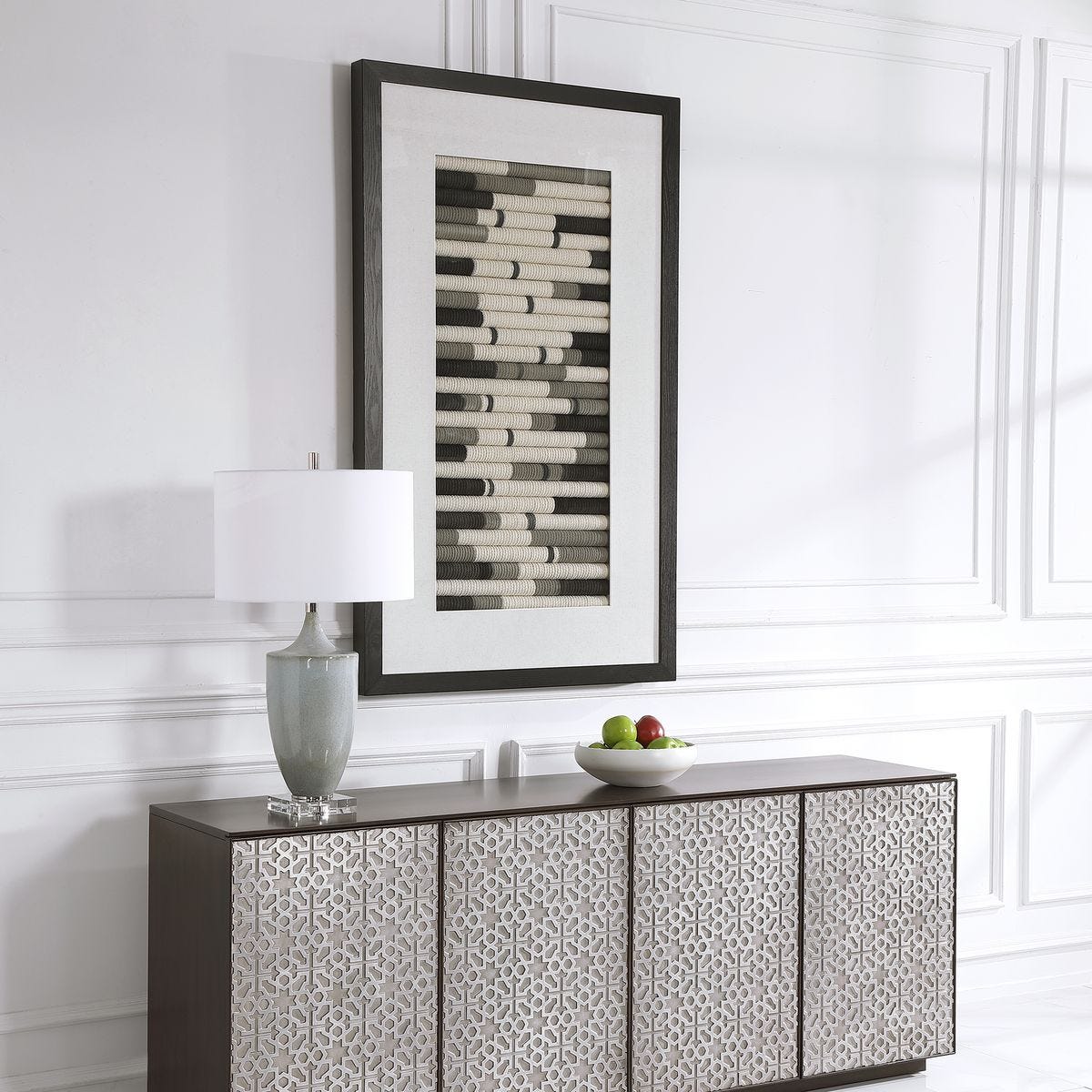 Flaxen Scroll Shadow Box