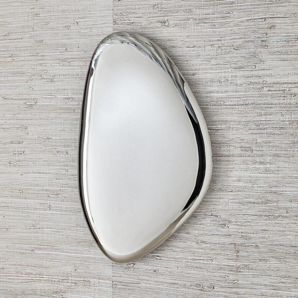 Jelly Bean Wall Sculpture - 26x16 Silver