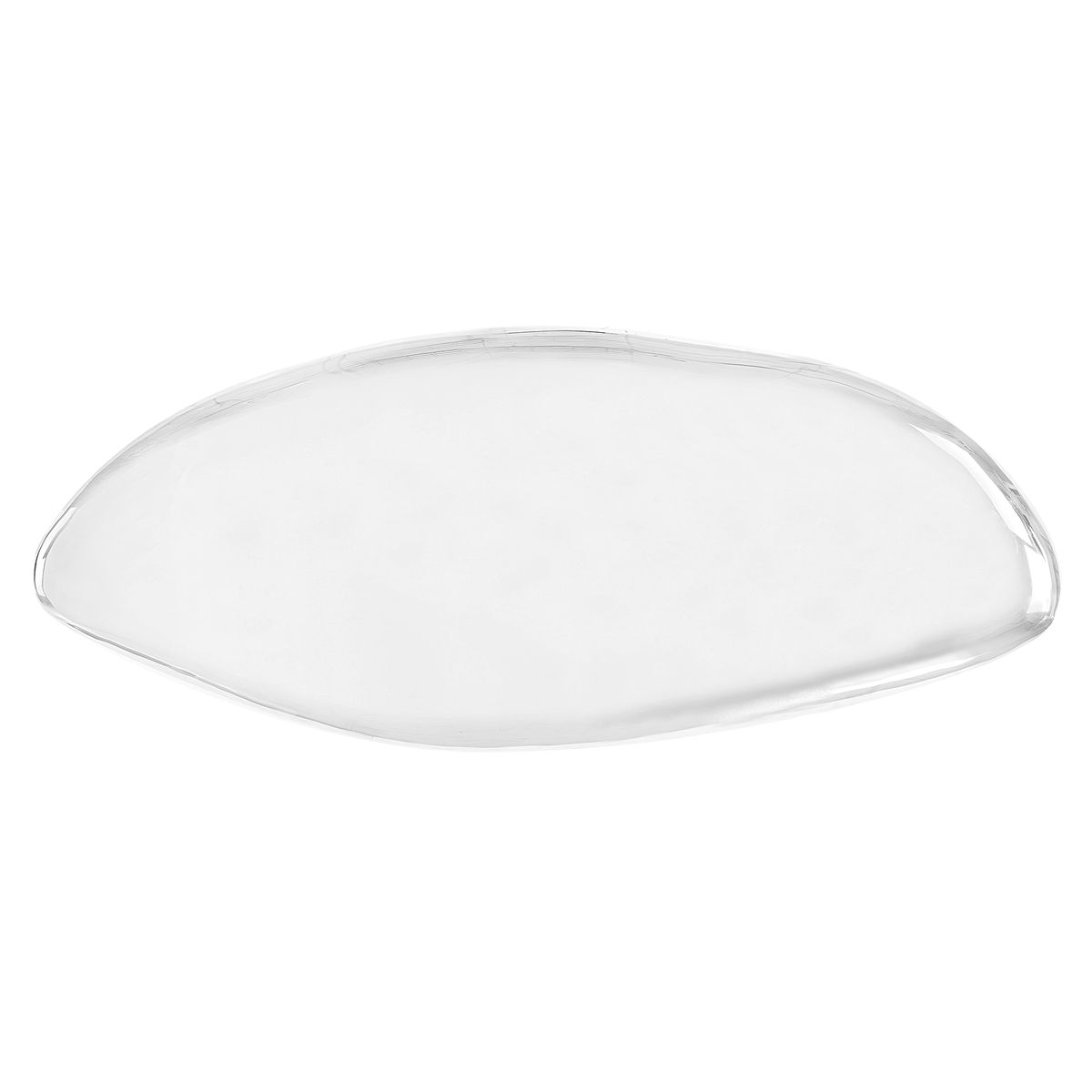 Jelly Bean Wall Sculpture - 42x18 Silver