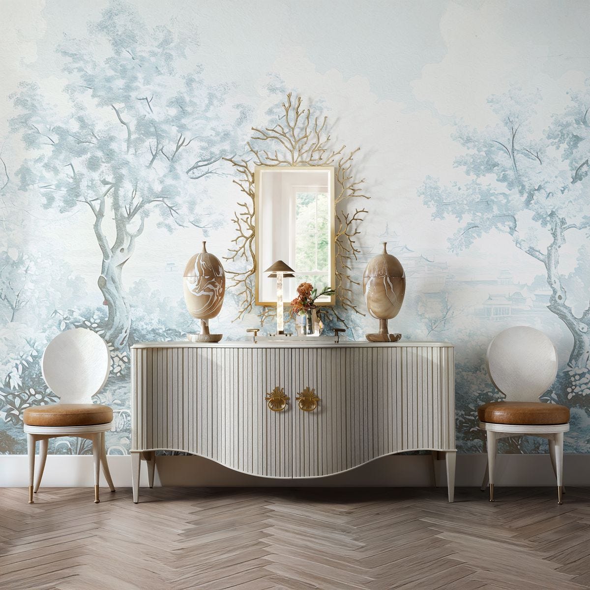Golden Chestnut Mirror