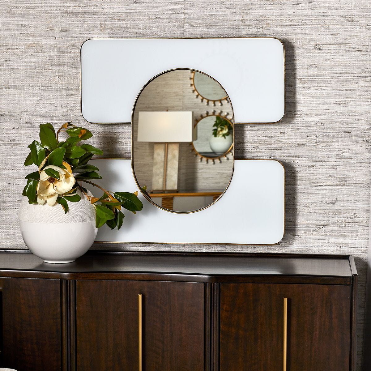 Embrace Square Mirror - 34x34 White