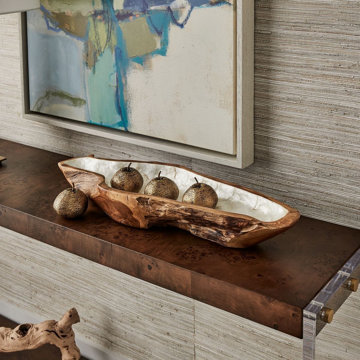 Pearl Forest Bowl - White Capiz