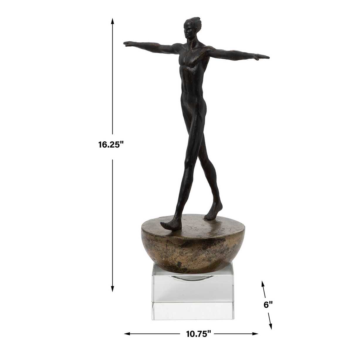 Man Finding Balance Sculpture
