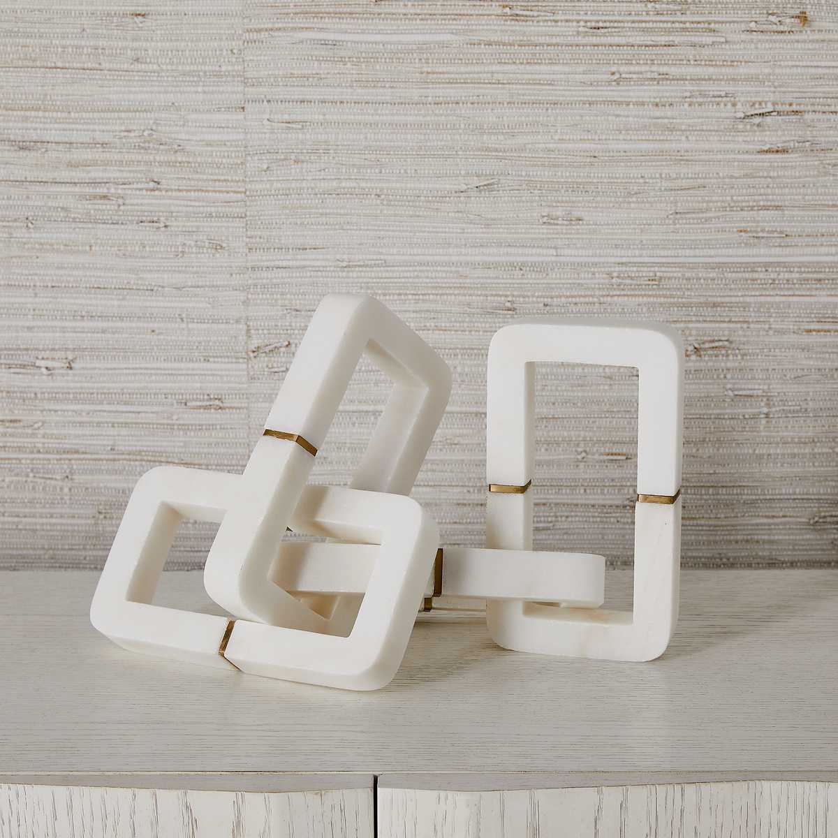 Connection Sculpture - White Marble