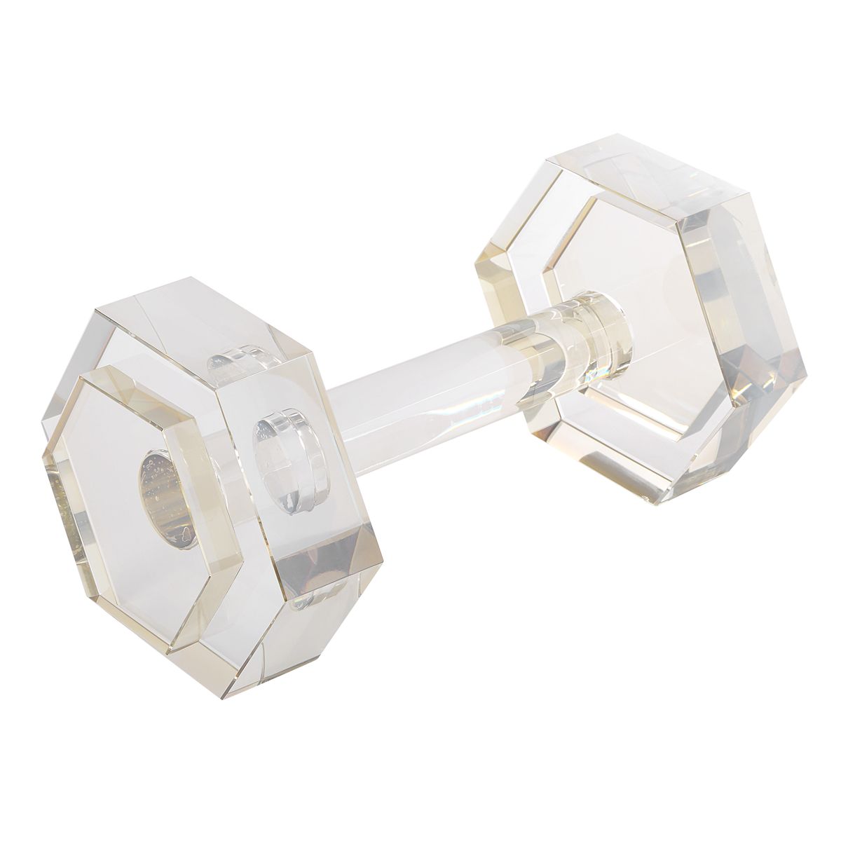 Dumbbell Sculpture - Crystal