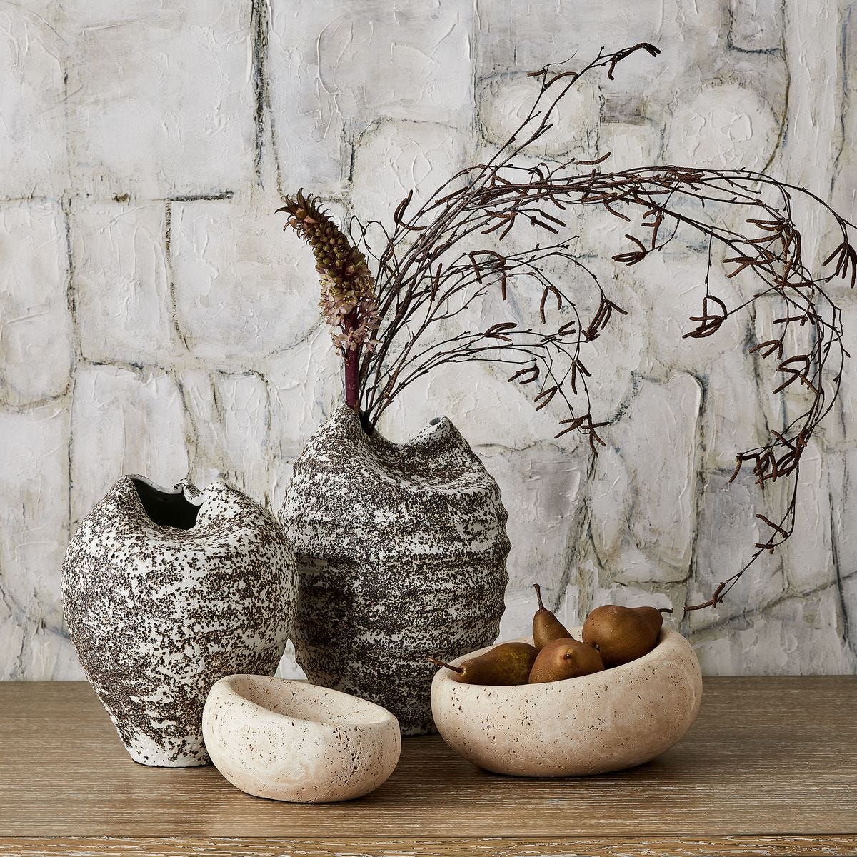 Swaddle Bowls - Travertine, S/2