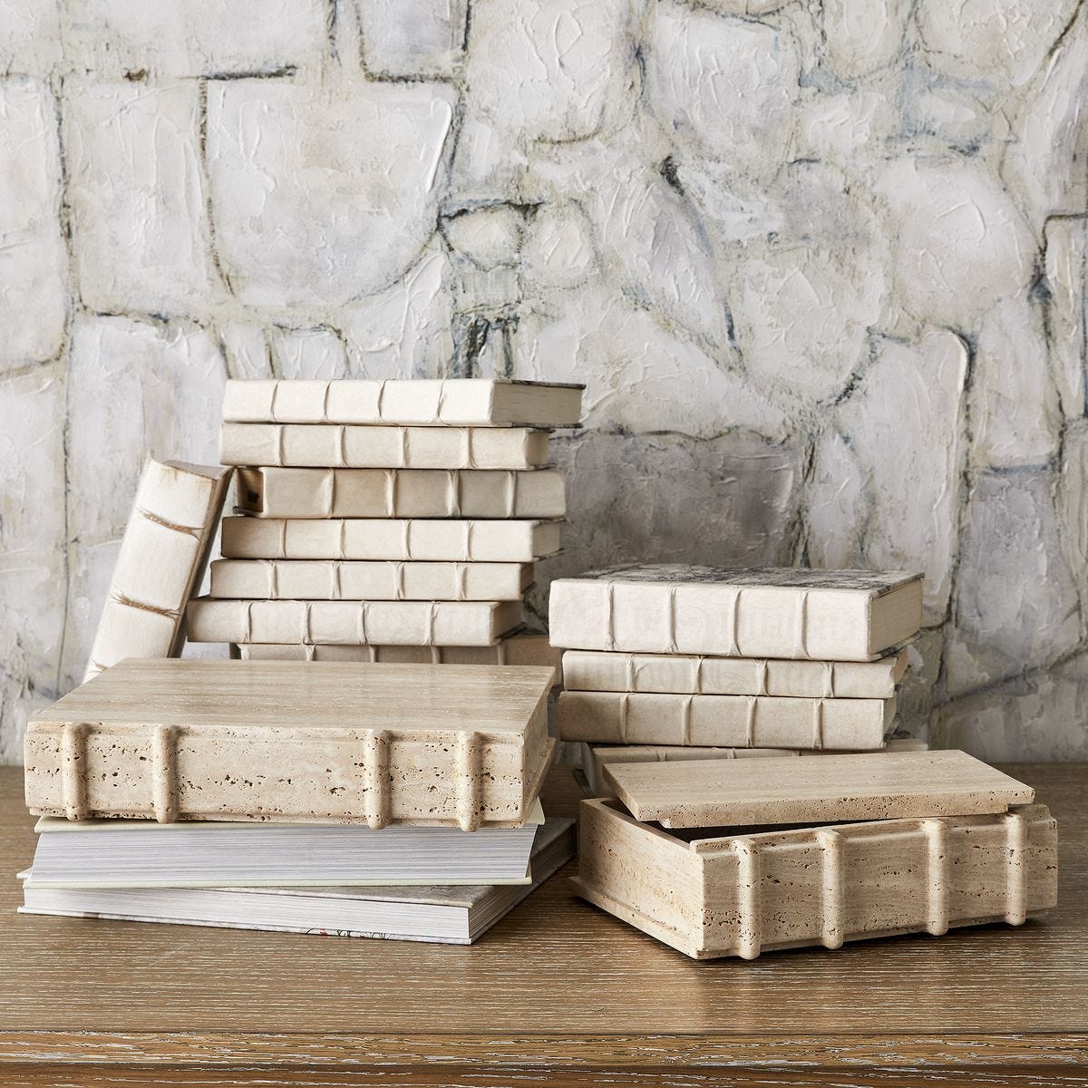 Novel Box - Travertine Small
