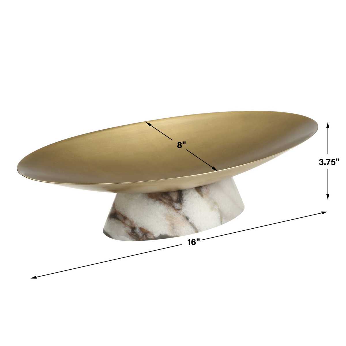 Coup de Grace Low Bowl - White Chocolate Marble