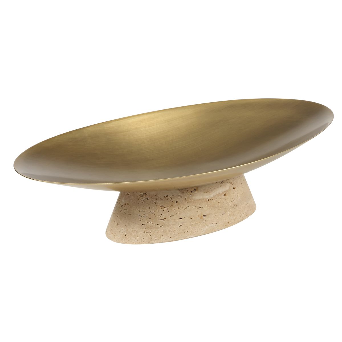 Coup de Grace Low Bowl - Travertine