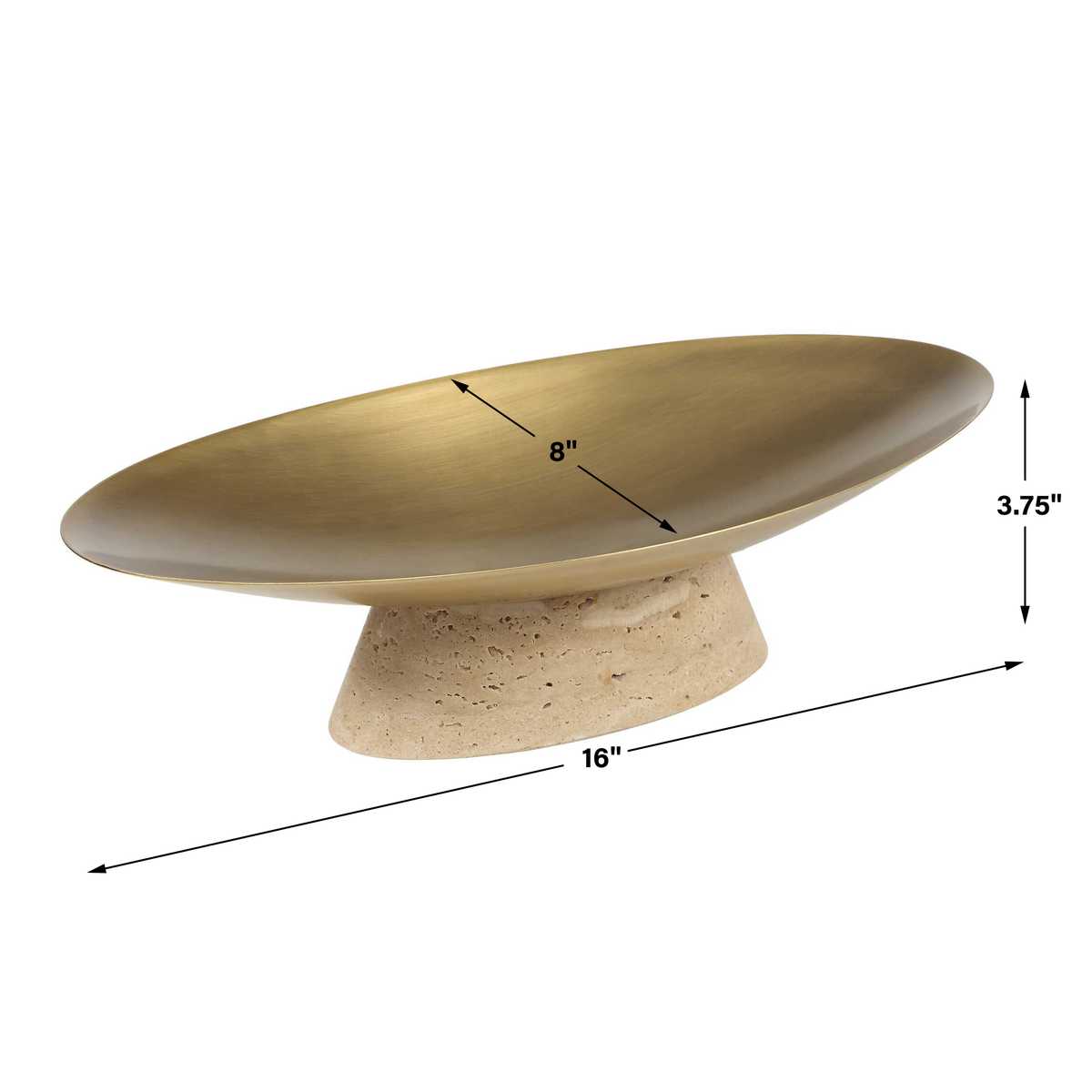 Coup de Grace Low Bowl - Travertine