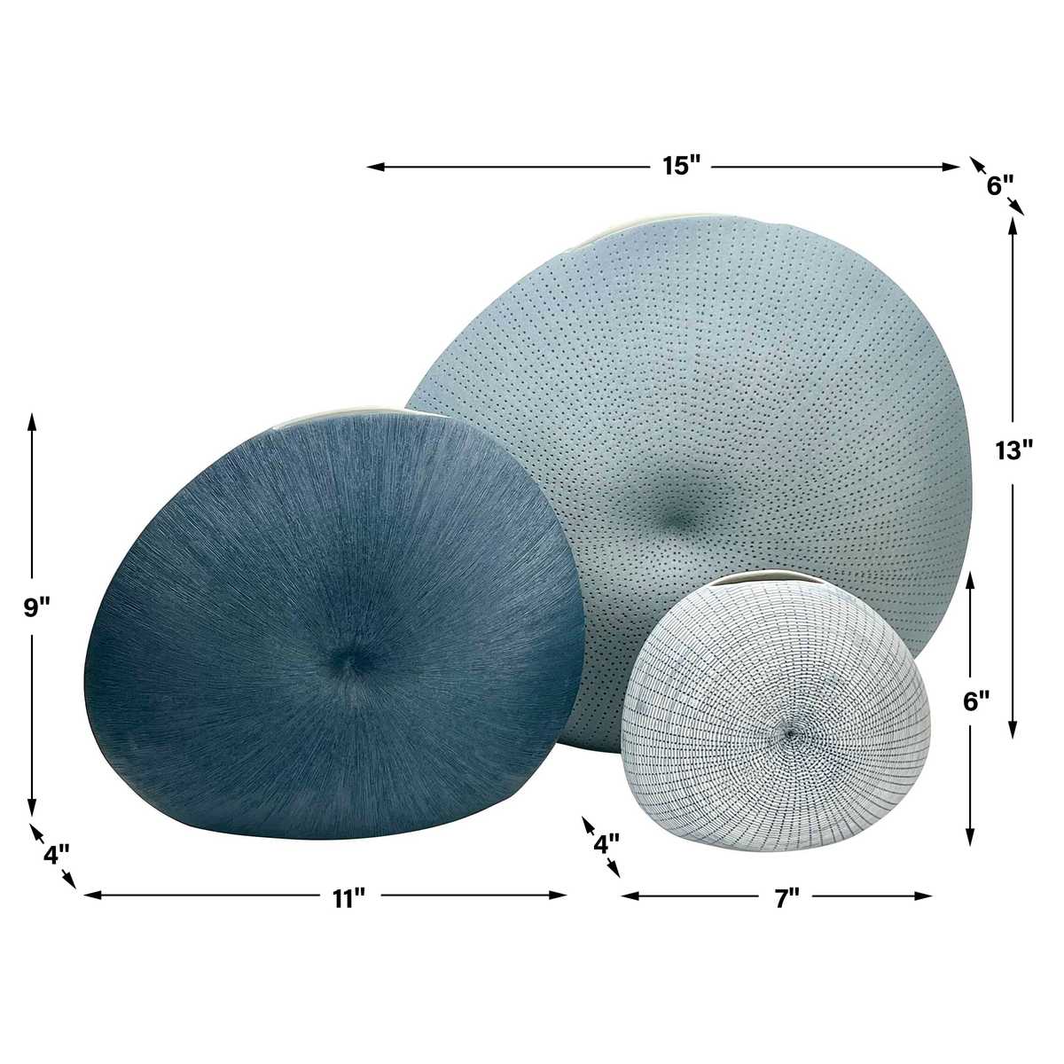 Pillow Vases - Denim, S/3