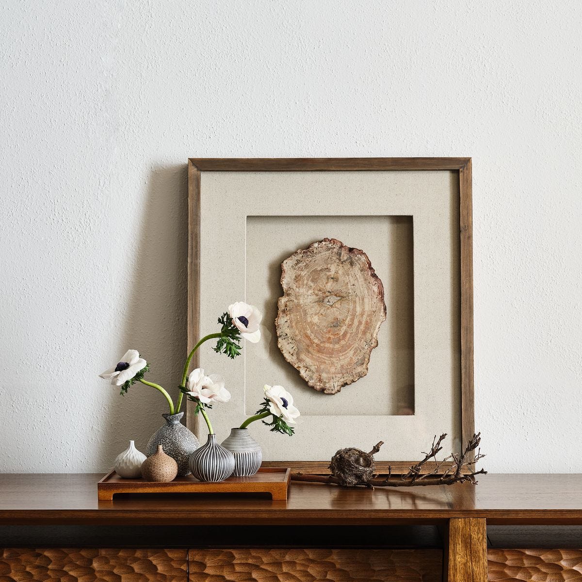 Nestling Vases - Coffee, S/5 Plus Tray