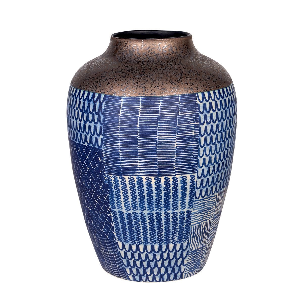 Ikat Quilt Vase