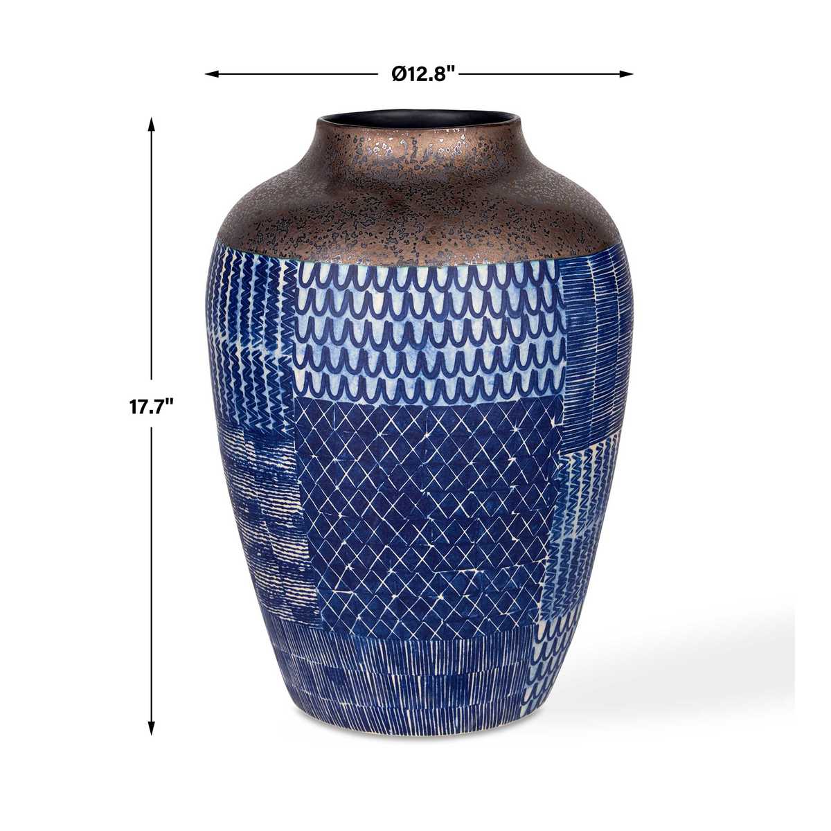 Ikat Quilt Vase