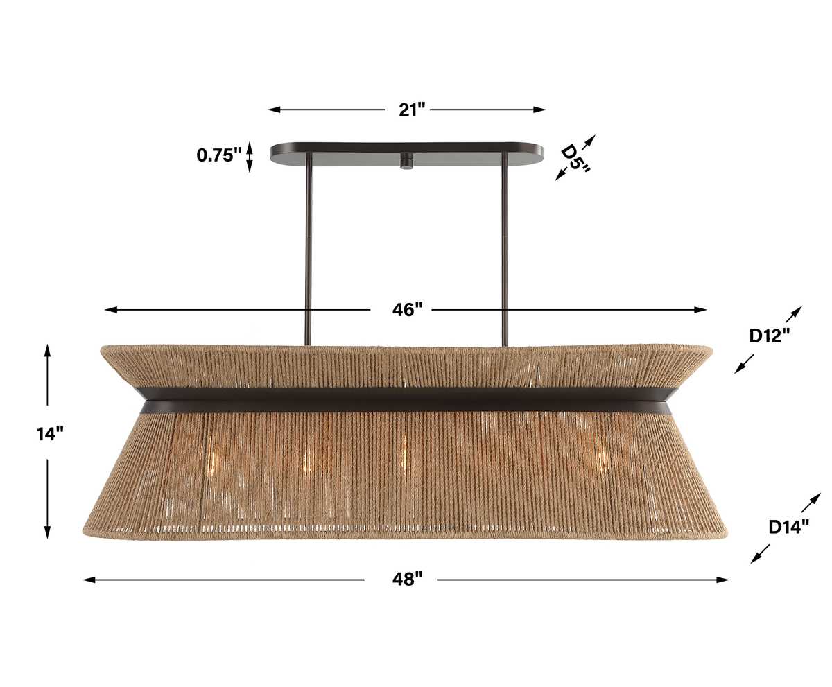 Highly Strung, 5 Lt Linear Pendant - Natural