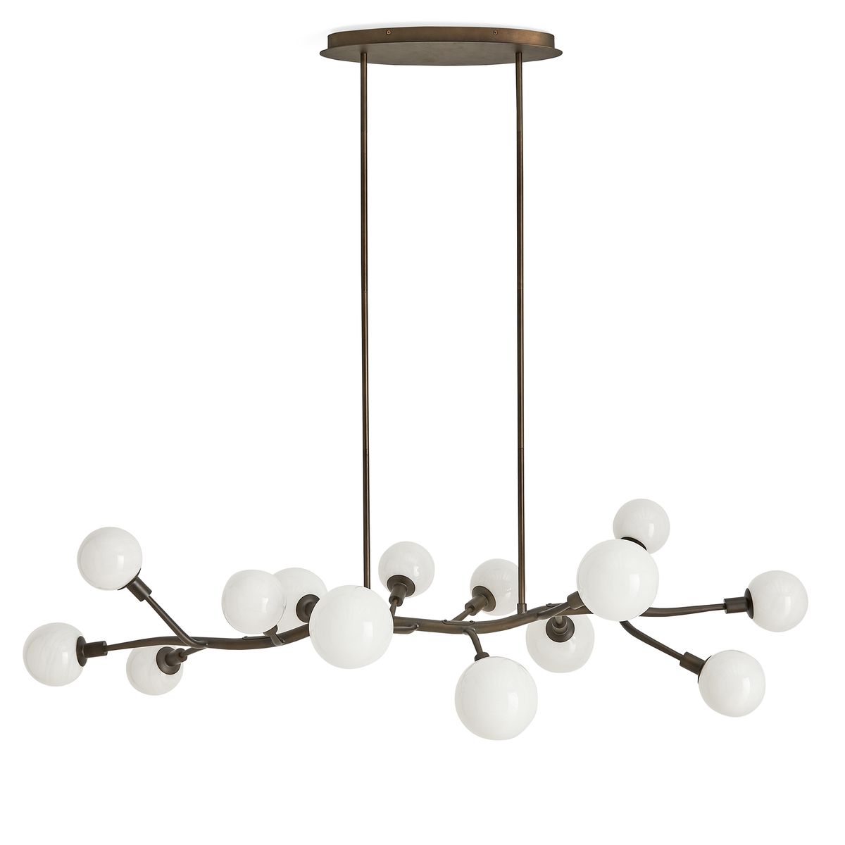 Meandering, 14 Lt Pendant - Bronze