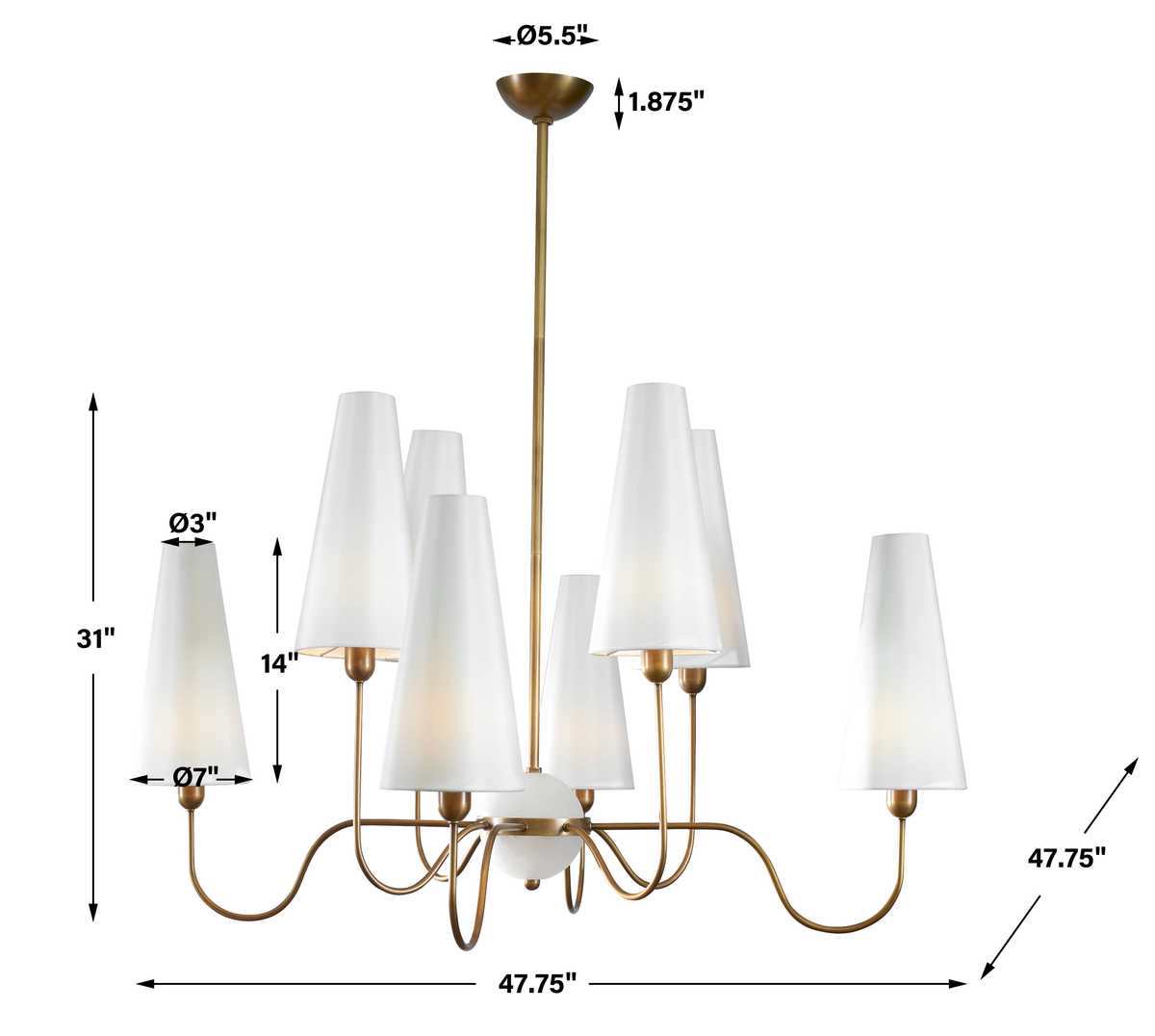 Elle, 8 Lt Chandelier